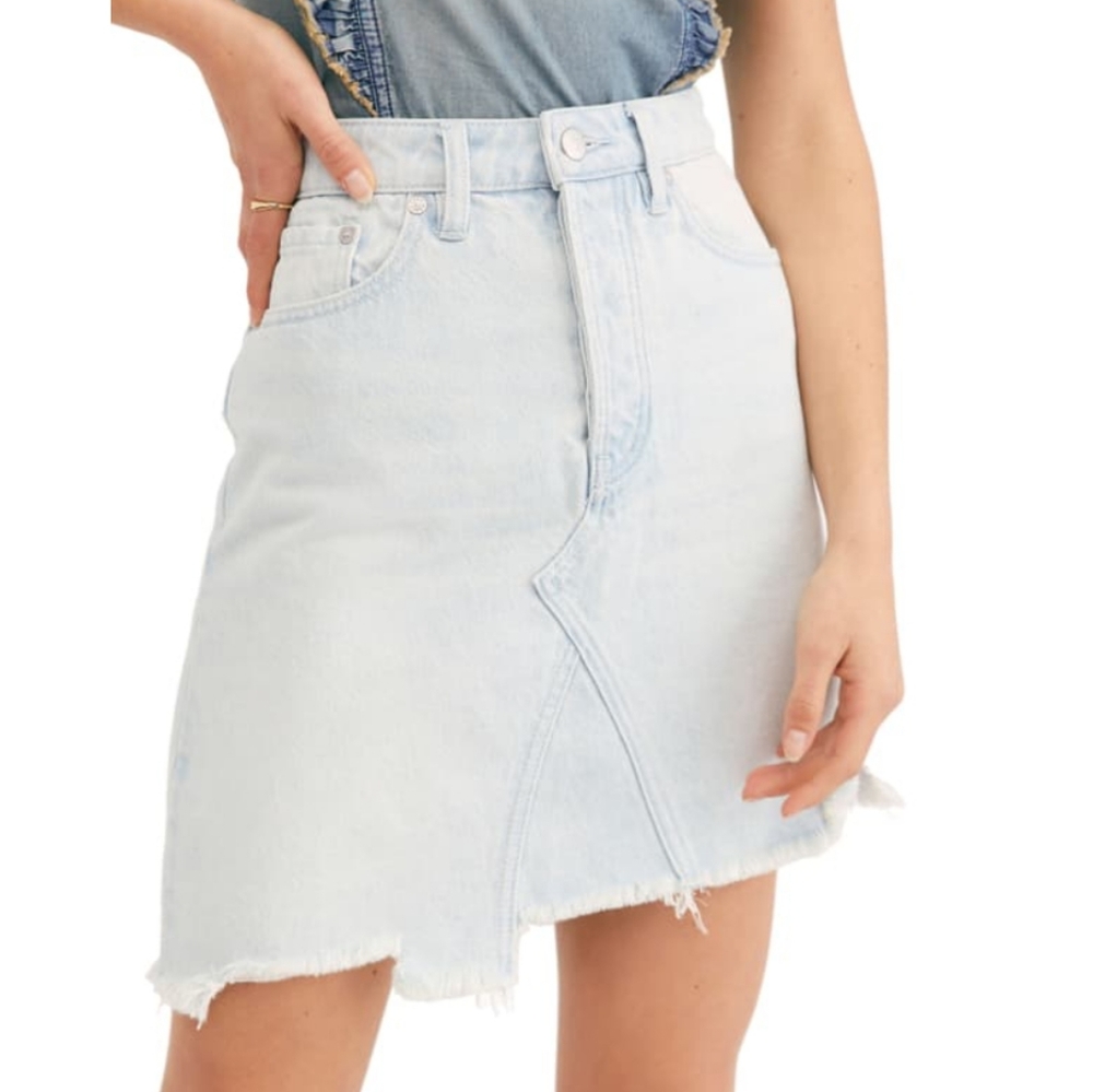 Free people Going rogue asymmetrical denim mini
